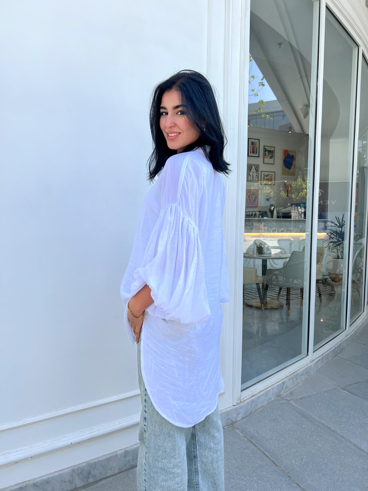 white elegant blouse