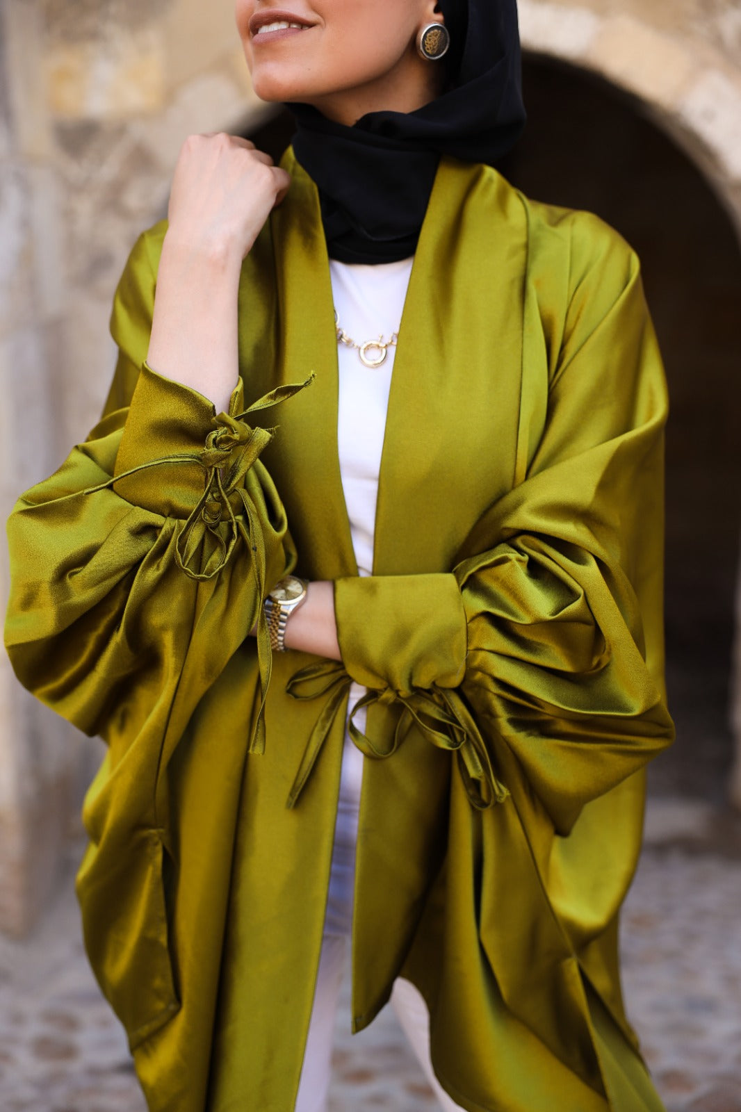 CHIC_SATIN KIMONO